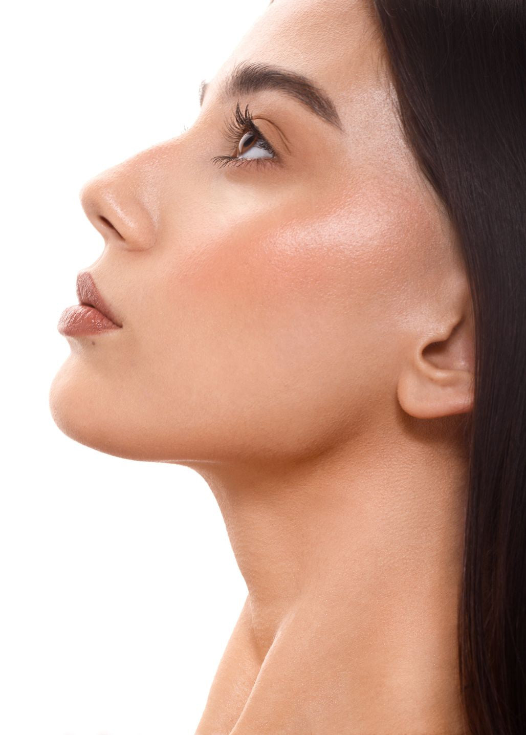 Efekt różu Blush Balm Annabelle Minerals w odcieniu Golden Hour na policzkach