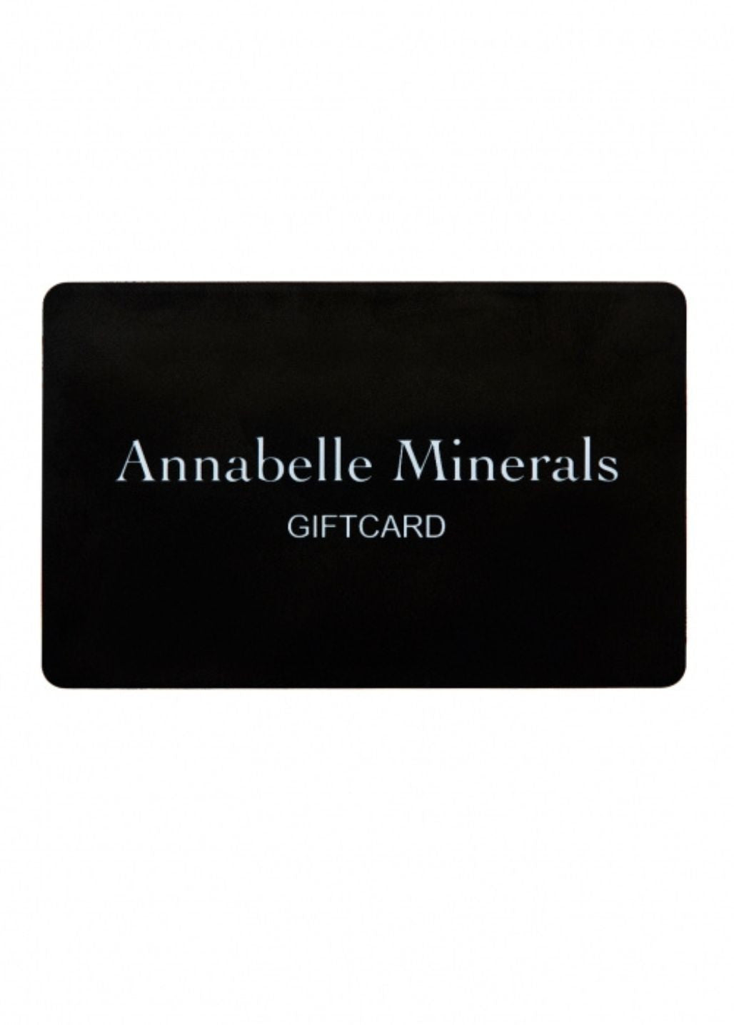 Karta podarunkowa Annabelle Minerals na jasnym tle jako prezent dla miłośniczki kosmetyków mineralnych