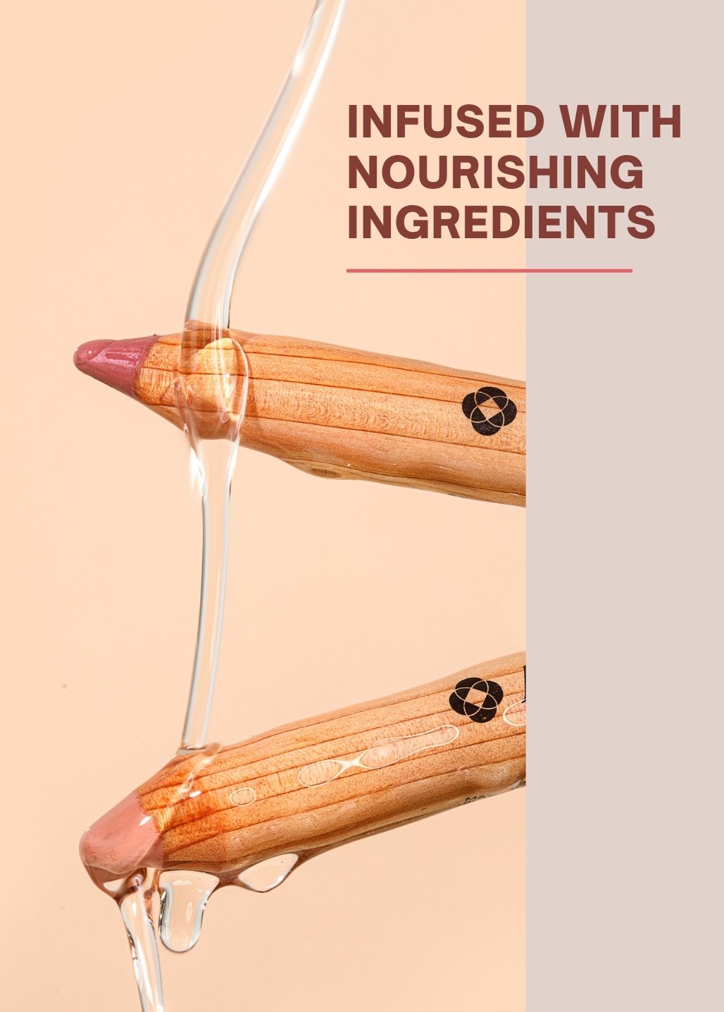 Lip pencil – adds a pop of color and cares for the lips