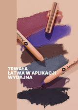 Paleta kredek do oczu Annabelle  z różnymi odcieniami brązu, fioletu, bordo, szarości i czerni