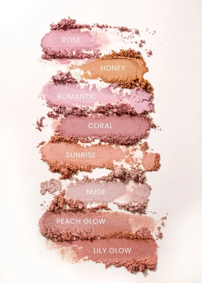 Paleta różów mineralnych Annabelle Minerals w odcieniach różu i ciepłych tonów, idealnych do makijażu