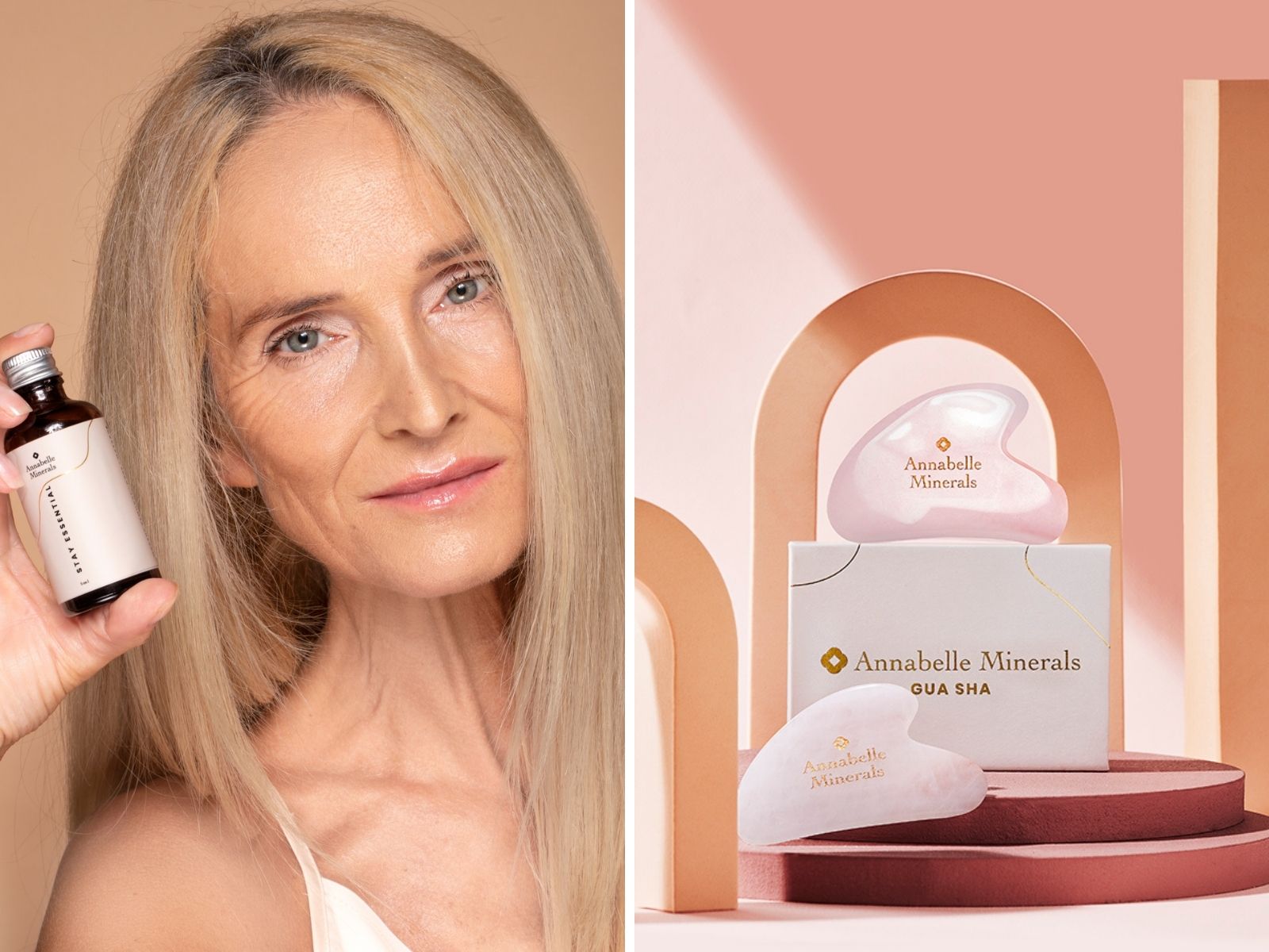 Zestaw na Dzień Mamy: plytka gua sha i olejek do masażu twarzy Annabelle Minerals