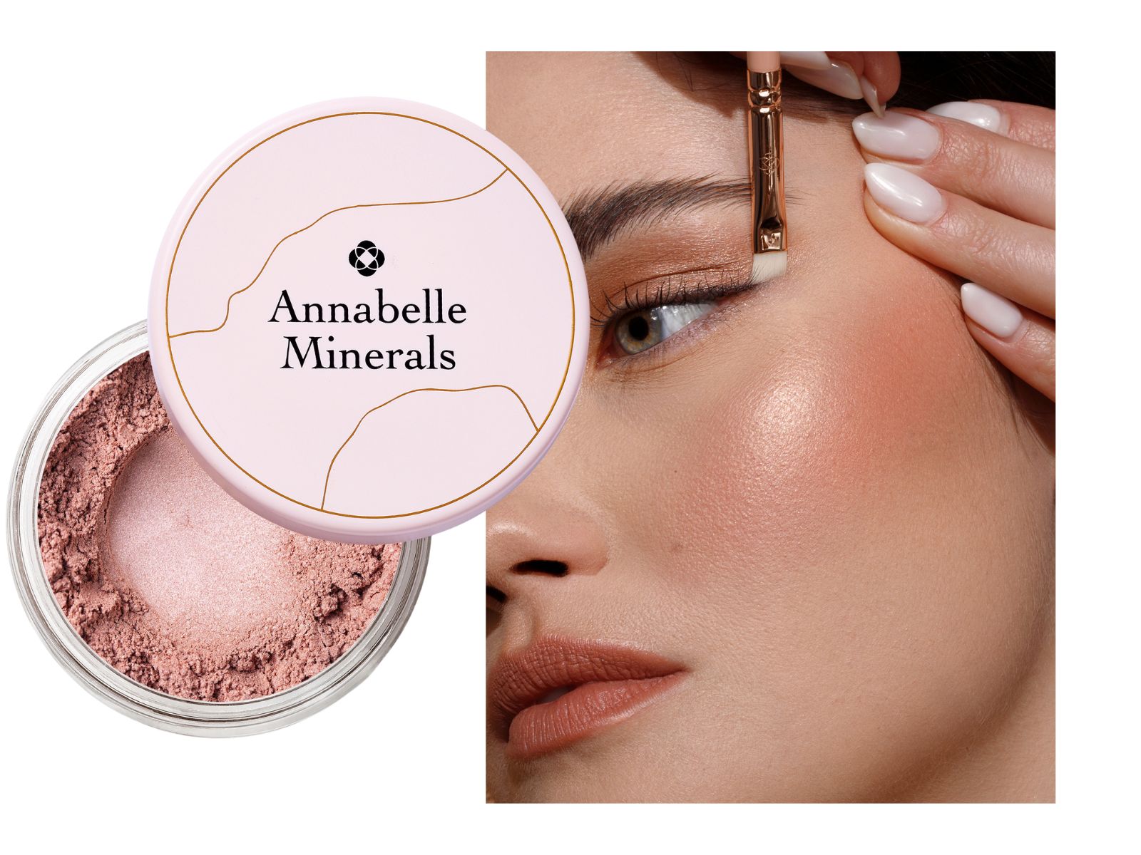 Najlepsze kosmetyki naturalne na lato: róż rozświetlający w kolorze Peach Glow Annabelle Minerals