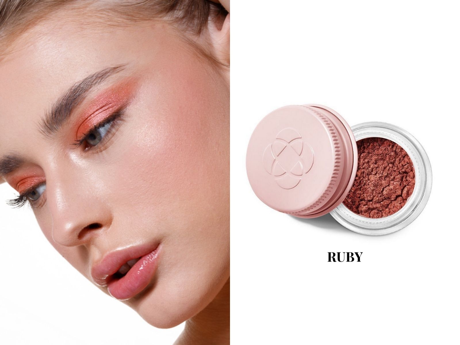 Bordowo-różowy, ciepły pigment mineralny Ruby od Annabelle Minerals