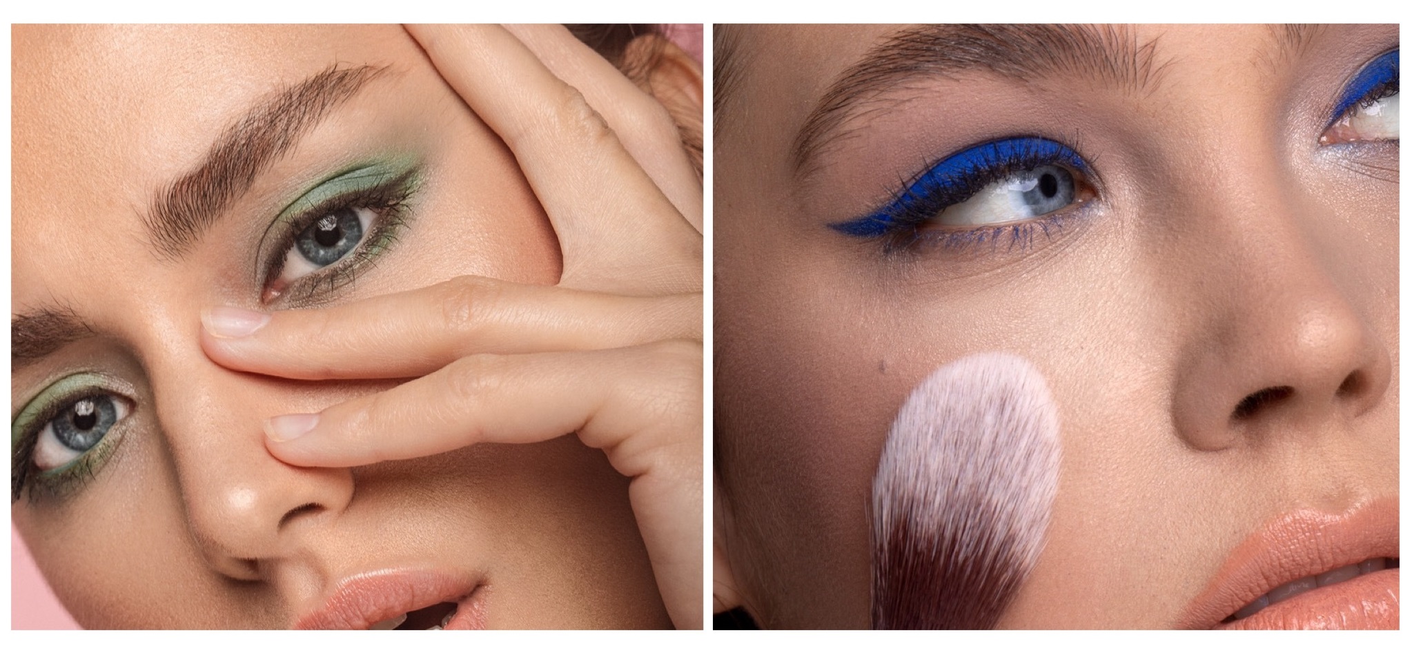 Trendy w makijażu na wiosnę: niebiesikie i zielone powiek